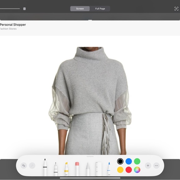 Brunello Cucinell Sheer Sleeve Cowl Neck Cashmere Sweater - Picture 2 of 6